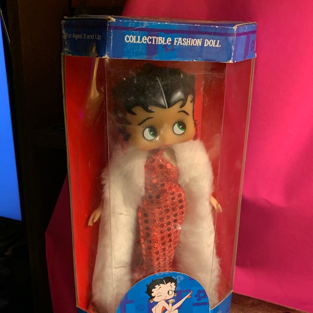 Vintage Collectible Betty Boop Fashion Doll in Red Dress by Precious Kids